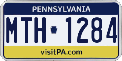 PA license plate MTH1284