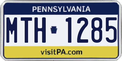 PA license plate MTH1285