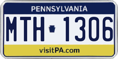 PA license plate MTH1306