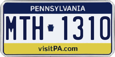 PA license plate MTH1310