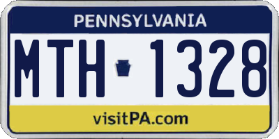 PA license plate MTH1328