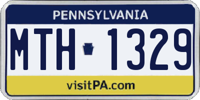 PA license plate MTH1329