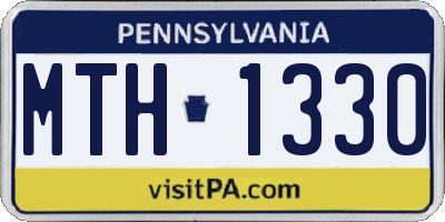 PA license plate MTH1330