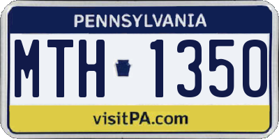 PA license plate MTH1350