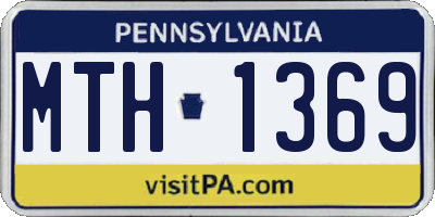 PA license plate MTH1369