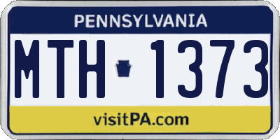 PA license plate MTH1373