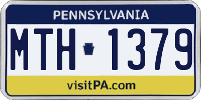 PA license plate MTH1379