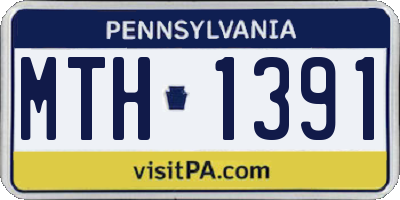 PA license plate MTH1391