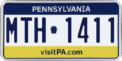 PA license plate MTH1411