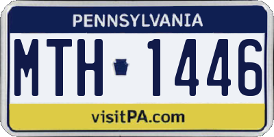 PA license plate MTH1446