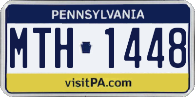 PA license plate MTH1448