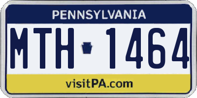 PA license plate MTH1464