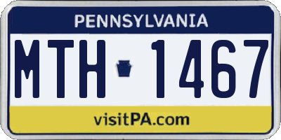 PA license plate MTH1467