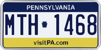 PA license plate MTH1468