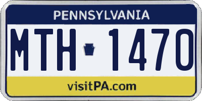 PA license plate MTH1470