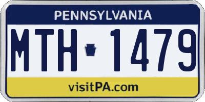PA license plate MTH1479