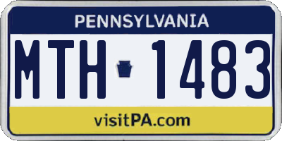 PA license plate MTH1483
