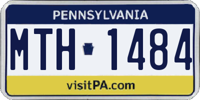 PA license plate MTH1484