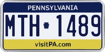 PA license plate MTH1489