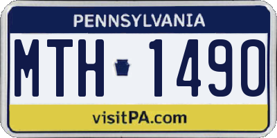 PA license plate MTH1490