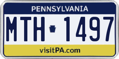 PA license plate MTH1497