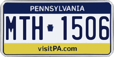 PA license plate MTH1506