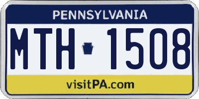 PA license plate MTH1508