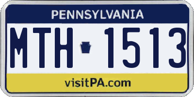 PA license plate MTH1513