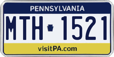 PA license plate MTH1521