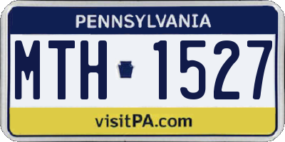 PA license plate MTH1527