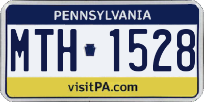 PA license plate MTH1528