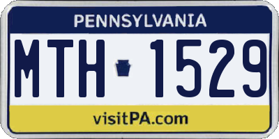 PA license plate MTH1529