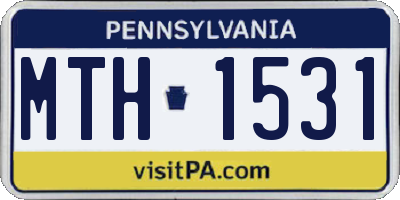 PA license plate MTH1531
