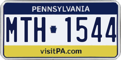 PA license plate MTH1544