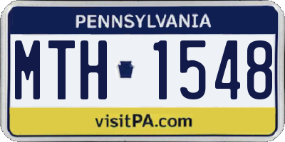 PA license plate MTH1548