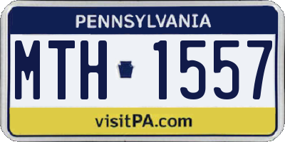 PA license plate MTH1557