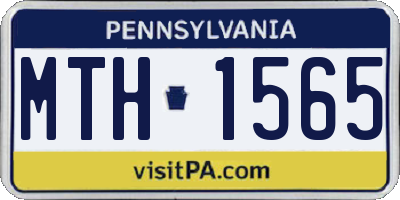 PA license plate MTH1565