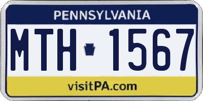 PA license plate MTH1567