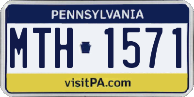 PA license plate MTH1571