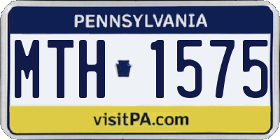 PA license plate MTH1575