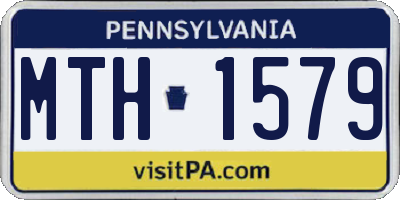 PA license plate MTH1579