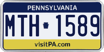 PA license plate MTH1589