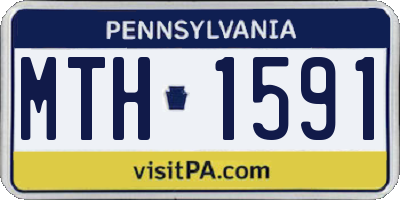 PA license plate MTH1591