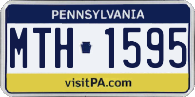 PA license plate MTH1595