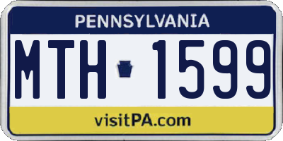 PA license plate MTH1599