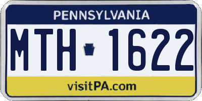 PA license plate MTH1622