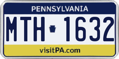 PA license plate MTH1632