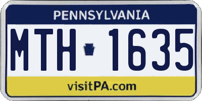 PA license plate MTH1635
