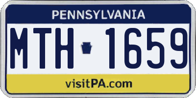 PA license plate MTH1659