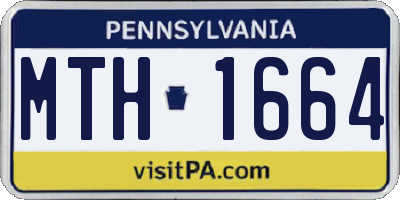 PA license plate MTH1664